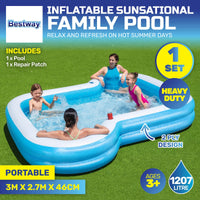 Inflatable Sunsational Family Pool Mosaic Printed Base 1207L Kings Warehouse 