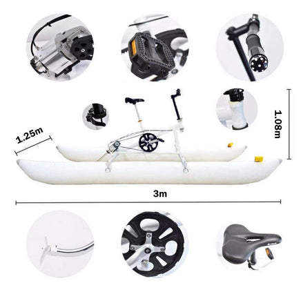 Inflatable Water Bike For Water Sport Portable Yacht Kayak Boatbike Kings Warehouse 