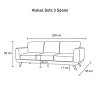 3 Seater Sofa Brown Fabric Lounge Set for Living Room Couch with Solid Wooden Frame