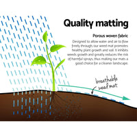 Instahut 1.83x30m Weed Mat Woven Fabric Weed Mat Control Matting Garden Plant Home & Garden Kings Warehouse 