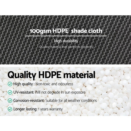 Instahut 50% Shade Cloth 1.83x30m Shadecloth Wide Heavy Duty White Home & Garden Kings Warehouse 