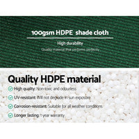 Instahut 50% Shade Cloth 3.66x10m Shadecloth Wide Heavy Duty Green Home & Garden Kings Warehouse 