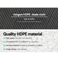 Instahut 50% Shade Cloth 3.66x10m Shadecloth Wide Heavy Duty White Home & Garden Kings Warehouse 