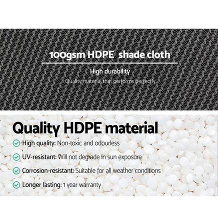 Instahut 50% Shade Cloth 3.66x10m Shadecloth Wide Heavy Duty White Home & Garden Kings Warehouse 
