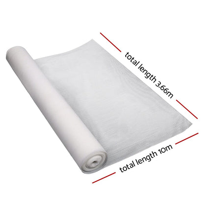 Instahut 50% Shade Cloth 3.66x10m Shadecloth Wide Heavy Duty White Home & Garden Kings Warehouse 