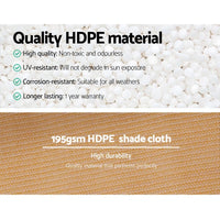 Instahut 90% Shade Cloth 3.66x10m Shadecloth Sail Heavy Duty Beige Home & Garden Kings Warehouse 