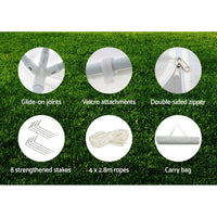 Instahut Gazebo 3x3m Marquee Wedding Party Tent Outdoor Camping Side Wall Canopy Window Panel White Home & Garden Kings Warehouse 