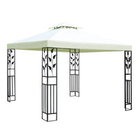 Instahut Gazebo 3x3m Party Marquee Outdoor Wedding Event Tent Iron Art Canopy White Kings Warehouse 