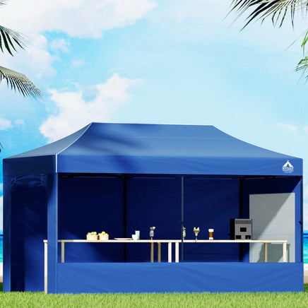 Instahut Gazebo 3x6 Pop Up Marquee Folding Tent Wedding Gazebos Camping Outdoor Shade Canopy Blue Home & Garden Kings Warehouse 