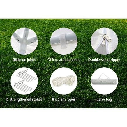 Instahut Gazebo 3x9 Outdoor Marquee Party Wedding Outdoor Tent Canopy Camping Kings Warehouse 