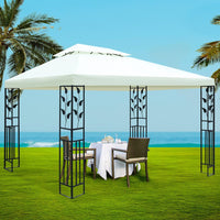 Instahut Gazebo 4x3m Party Marquee Outdoor Wedding Event Tent Iron Art Canopy Summer Outdoor Living Kings Warehouse 