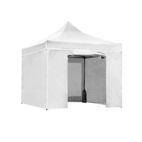 Instahut Gazebo Pop Up Marquee 3x3 Folding Wedding Tent Gazebos Shade White KingsWarehouse 