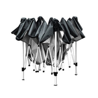 Instahut Gazebo Pop Up Marquee 3x3 Wedding Side Mesh Wall Outdoor Gazebos Black Kings Warehouse 