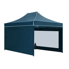 Instahut Gazebo Pop Up Marquee 3x4.5 Folding Wedding Tent Gazebos Shade Navy KingsWarehouse 
