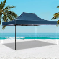 Instahut Gazebo Pop Up Marquee 3x4.5 Outdoor Tent Folding Wedding Gazebos Navy Summer Outdoor Living Kings Warehouse 