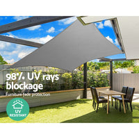 Instahut Shade Sail 4x5m Rectangle 280GSM 98% Grey Shade Cloth Home & Garden Kings Warehouse 