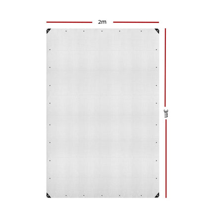 Instahut Tarp Tarpaulin 2x3m Canvas Camping Heavy Duty Sun Cover Outdoor Recreation Kings Warehouse 