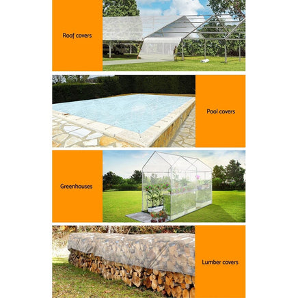 Instahut Tarp Tarpaulin 4x6m Canvas Heavy Duty Camping Cover Clear Outdoor Recreation Kings Warehouse 