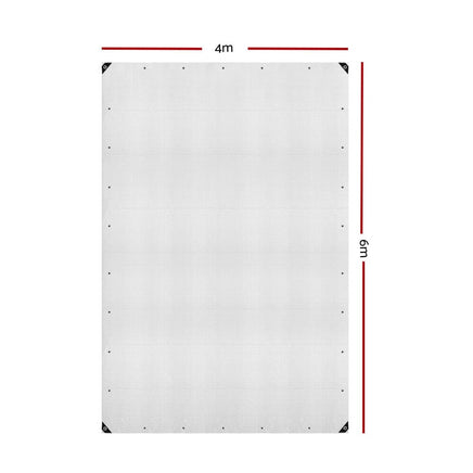 Instahut Tarp Tarpaulin 4x6m Canvas Heavy Duty Camping Cover Clear Outdoor Recreation Kings Warehouse 