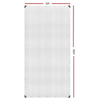 Instahut Tarp Tarpaulin 5x10m Canvas Heavy Duty Camping Cover Clear Outdoor Recreation Kings Warehouse 