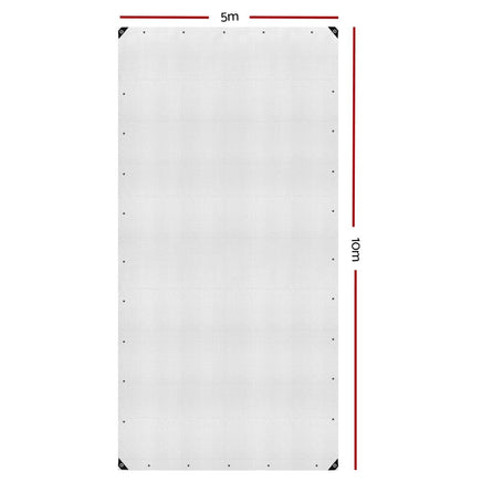 Instahut Tarp Tarpaulin 5x10m Canvas Heavy Duty Camping Cover Clear Outdoor Recreation Kings Warehouse 