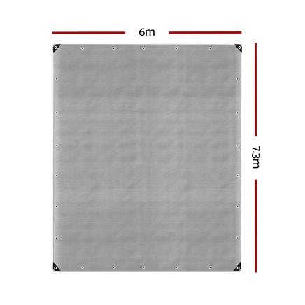 Instahut Tarp Tarpaulin 6x7.3m Canvas Camping Heavy Duty Sun Cover Outdoor Recreation Kings Warehouse 
