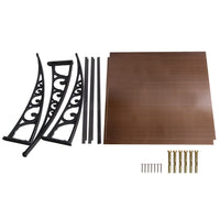 Instahut Window Awning Door Canopy 1m x 2m Brown Home & Garden Kings Warehouse 