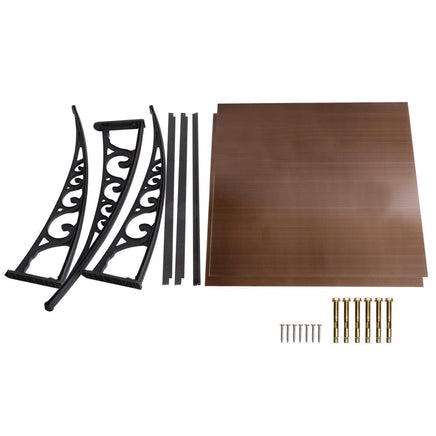 Instahut Window Awning Door Canopy 1m x 2m Brown Home & Garden Kings Warehouse 