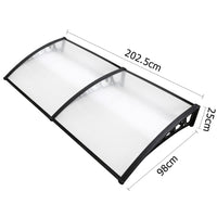 Instahut Window Awning Door Canopy 1mx2m Transparent Home & Garden Kings Warehouse 