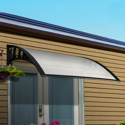 Instahut Window Awning Door Canopy 1mx2m Transparent Home & Garden Kings Warehouse 