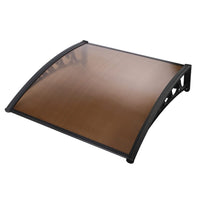 Instahut Window Door Awning 1mx1.2m Brown Home & Garden Kings Warehouse 