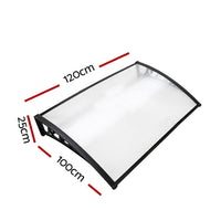 Instahut Window Door Awning 1mx1.2m Transparent Home & Garden Kings Warehouse 