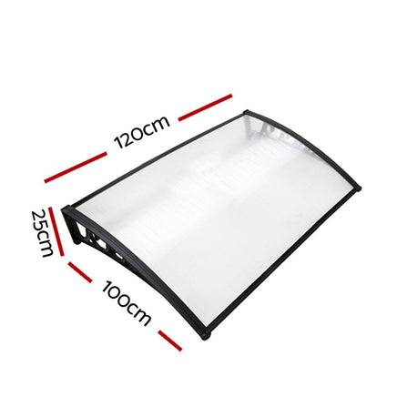 Instahut Window Door Awning 1mx1.2m Transparent Home & Garden Kings Warehouse 