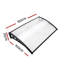 Instahut Window Door Awning 1mx1.5m Transparent Home & Garden Kings Warehouse 