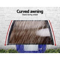 Instahut Window Door Awning 1mx1m Brown Home & Garden Kings Warehouse 