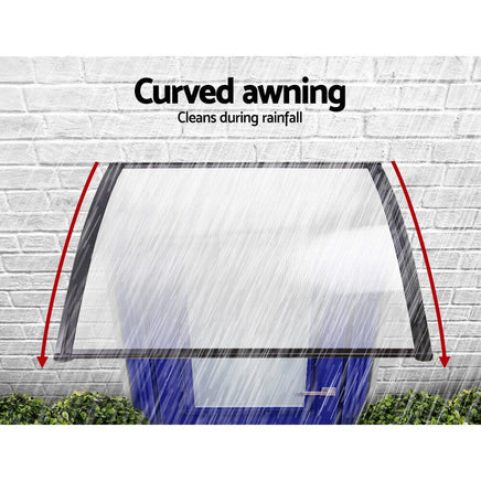 Instahut Window Door Awning 1mx2.4m Transparent Home & Garden Kings Warehouse 