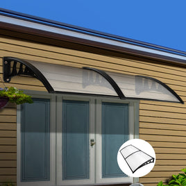 Instahut Window Door Awning 1mx2.4m Transparent Home & Garden Kings Warehouse 