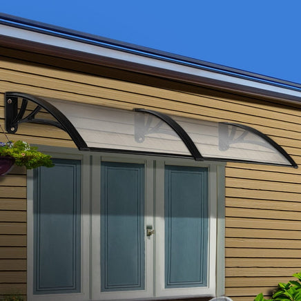 Instahut Window Door Awning 1mx2.4m Transparent Home & Garden Kings Warehouse 