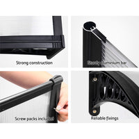 Instahut Window Door Awning 1mx2.4m Transparent Home & Garden Kings Warehouse 