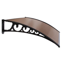 Instahut Window Door Awning 1mx3m Brown Home & Garden Kings Warehouse 