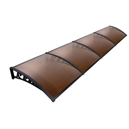 Instahut Window Door Awning 1mx4m Brown Home & Garden Kings Warehouse 