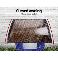 Instahut Window Door Awning 1mx4m Brown Home & Garden Kings Warehouse 
