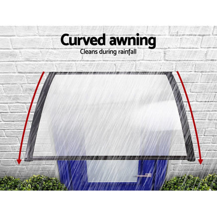 Instahut Window Door Awning 1mx4m Transparent Home & Garden Kings Warehouse 