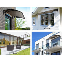 Instahut Window Door Awning 1mx6m - Brown Home & Garden Kings Warehouse 