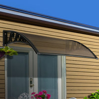 Instahut Window Door Awning 1mx6m - Brown Home & Garden Kings Warehouse 