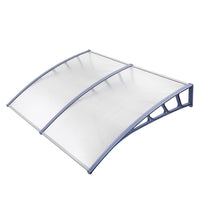 Instahut Window Door Awning Canopy 1.5mx2m Transparent Sheet Grey Plastic Frame Home & Garden Kings Warehouse 