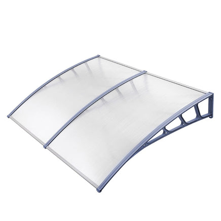 Instahut Window Door Awning Canopy 1.5mx2m Transparent Sheet Grey Plastic Frame Home & Garden Kings Warehouse 
