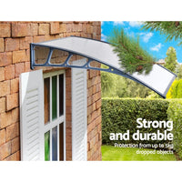 Instahut Window Door Awning Canopy 1.5mx4m Transparent Sheet Grey Plastic Frame Home & Garden Kings Warehouse 