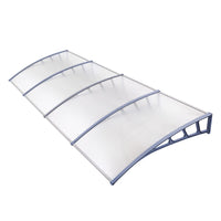 Instahut Window Door Awning Canopy 1.5mx4m Transparent Sheet Grey Plastic Frame Home & Garden Kings Warehouse 