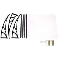 Instahut Window Door Awning Canopy 1mx2m Transparent Sheet Black Plastic Frame Home & Garden Kings Warehouse 